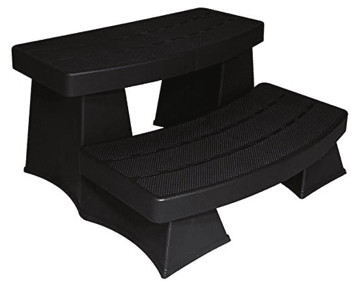 Black Sure Step II Spa Step with textured steps and sturdy base.